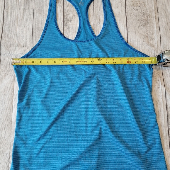 Z by Zella Striped Blue Racerback Workout Tank XL - Picture 4 of 5
